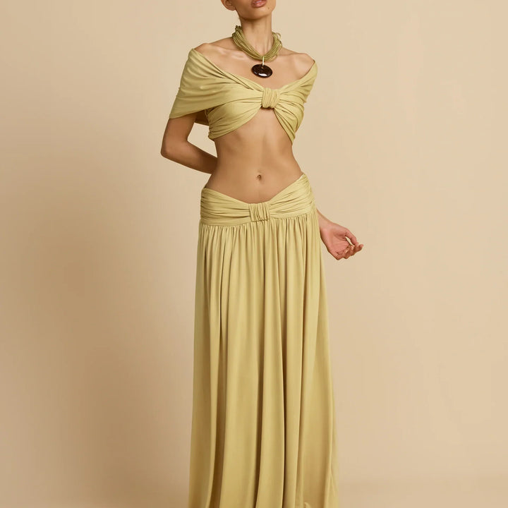 Conjunto de cropped y falda larga Modern Dalene