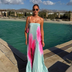 Vestido Longo Plissado Foral Modern Jasminy