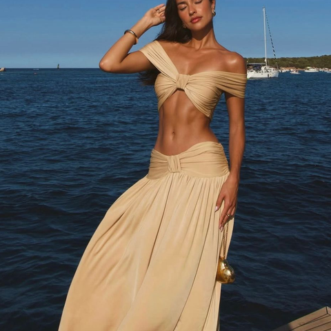 Conjunto de cropped y falda larga Modern Dalene