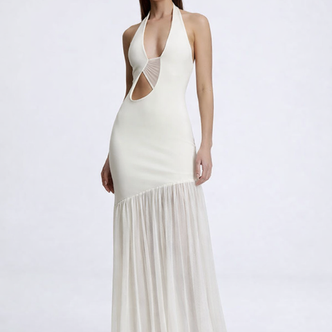 Vestido largo con tul Modern Fiorenza elegante y delicado