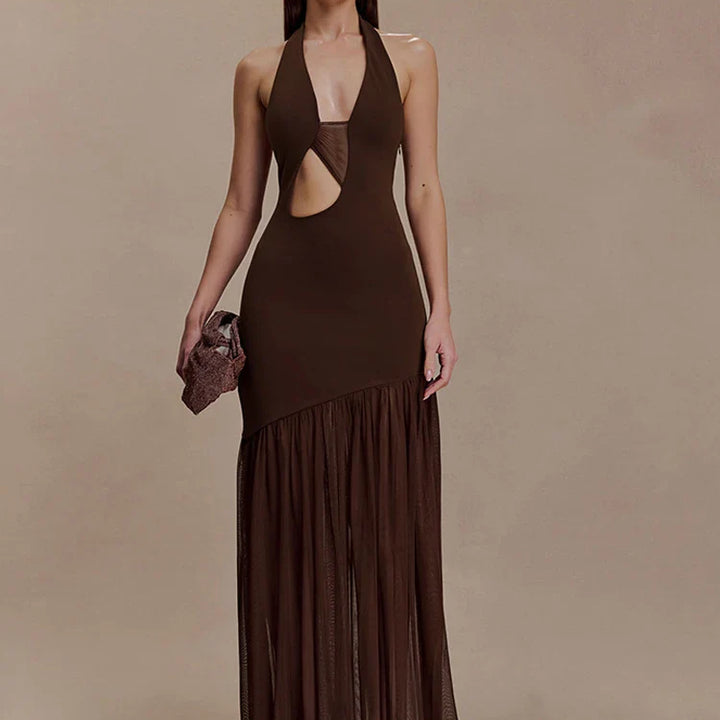 Vestido largo con tul Modern Fiorenza elegante y delicado