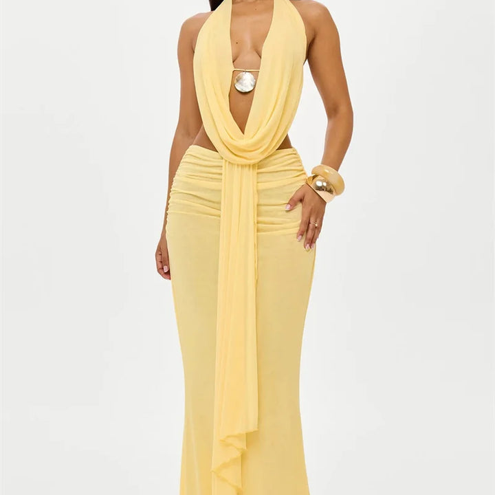 Conjunto de cropped y falda larga Modern Perle