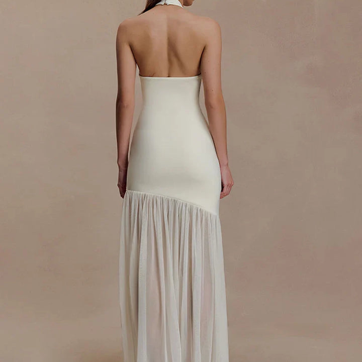Vestido largo con tul Modern Fiorenza elegante y delicado