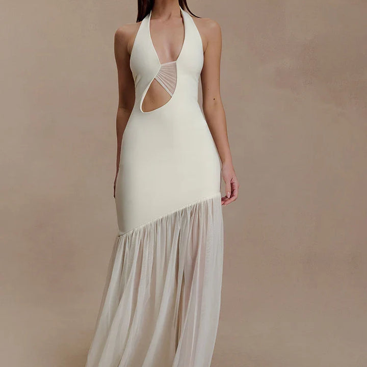 Vestido largo con tul Modern Fiorenza elegante y delicado