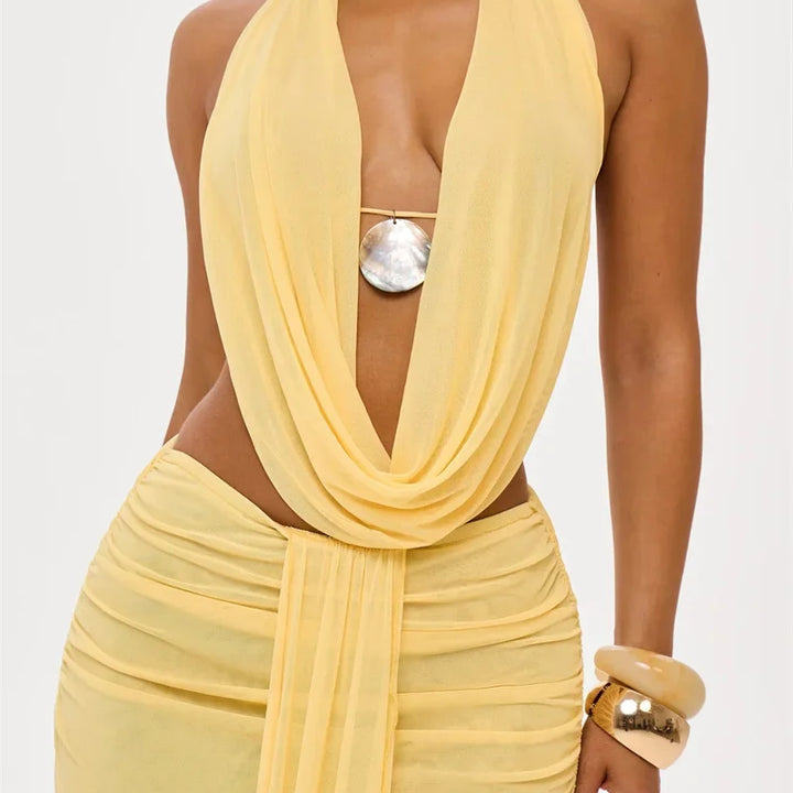 Conjunto de cropped y falda larga Modern Perle
